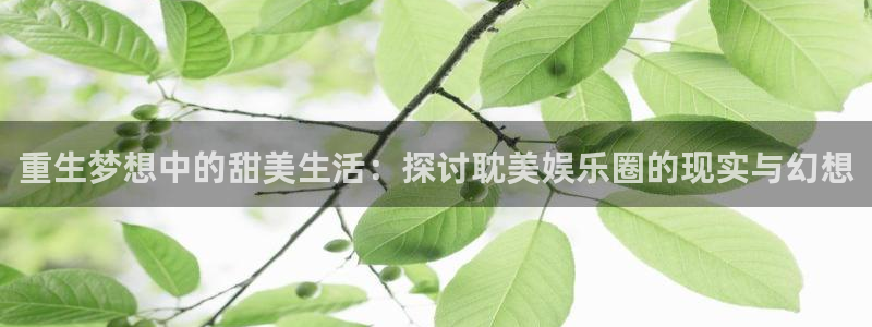 富联娱乐：重生梦想中的甜美生活：探讨耽美娱乐圈的现实与幻想